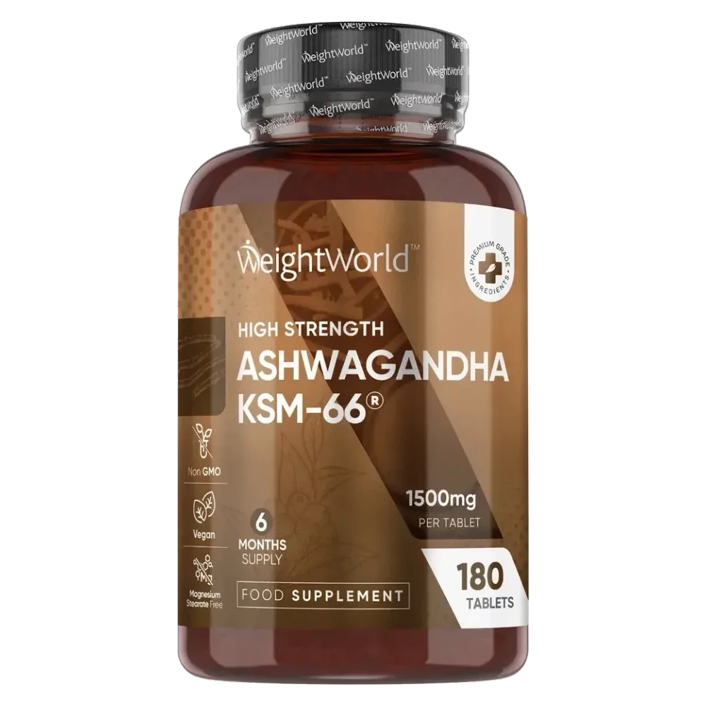 Ashwagandha Extract (KSM-66) 1500mg 180 Tablets